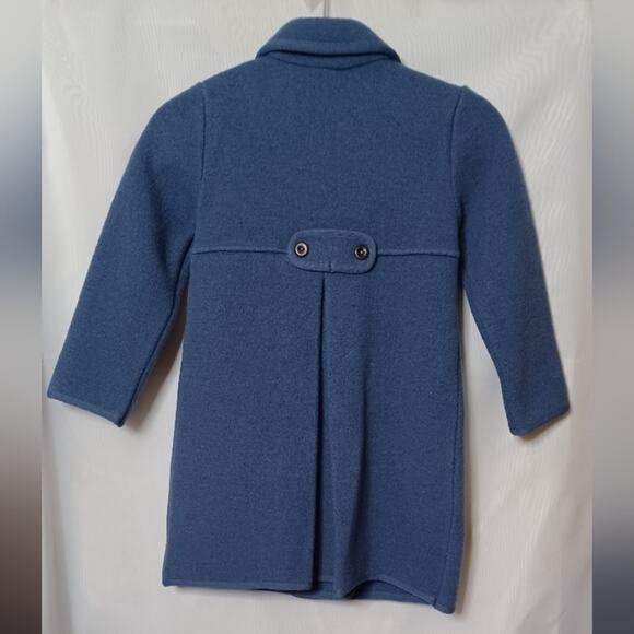 Marae Girls Blue Virgin Wool Button Front Coat. Size 6 - Picture 8 of 15